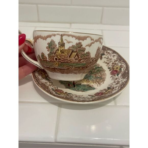 Barker Bros OLDE ENGLAND CUP & SAUCER Set (2) - Picture 12 of 13